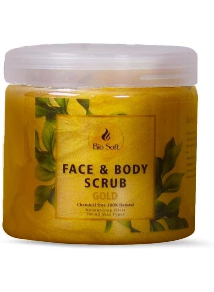 Bio Soft Gold Face & Body Scrub 500g - For Rejuvenated Brighter Skin - Image 1